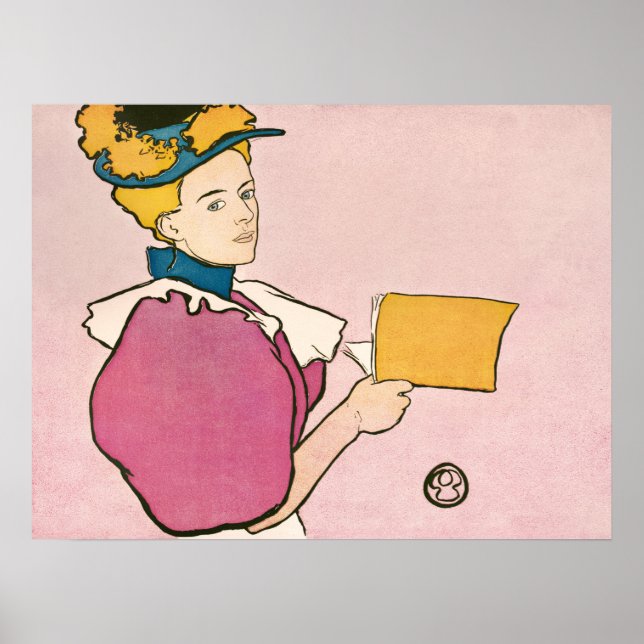 Edward Penfield Illustration of a Woman Poster (Front)