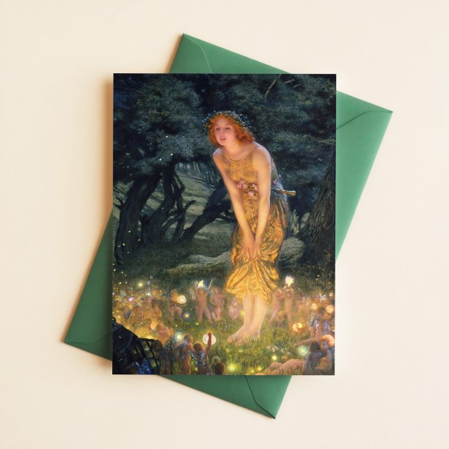 Edward Robert Hughes Midsummer Eve Fairy Painting  Postcard (Creator Uploaded)