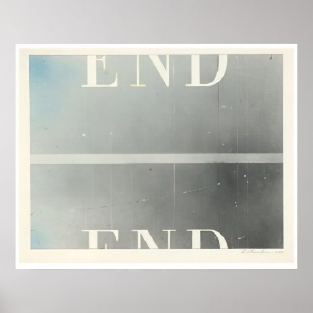Edward Ruscha - The End #53 - Pop Art Poster (Front)
