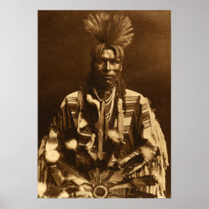 Edward S Curtis A Piegan Dandy Poster