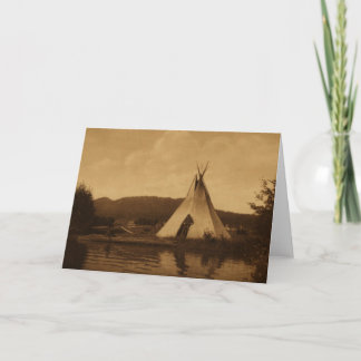 Edward S. Curtis Blank Note Card "Kalispel Camp"