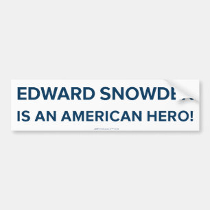 Edward Snowden Hero Bumper Sticker