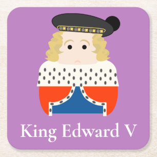 Edward V, Yorkist King of England Square Paper Coaster