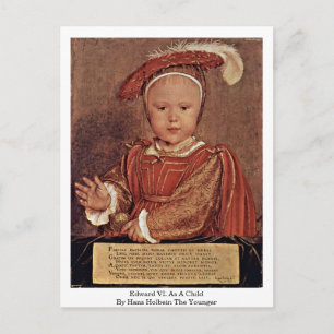 Edward Vi. As A Child By Hans Holbein The Younger Postcard