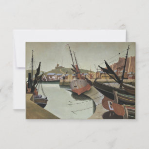 Edward Wadsworth painting, Seaport, Thank You Card
