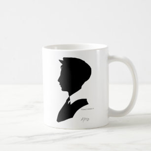 Edwardian Black and White Vintage Silhouette Coffee Mug