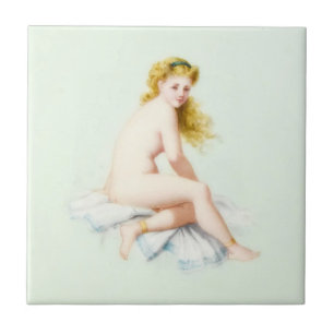 Edwardian Era Blonde Doll Ceramic Tile