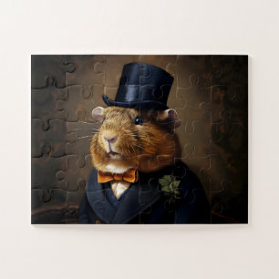Edwardian Guinea Pig Gentleman Jigsaw Puzzle