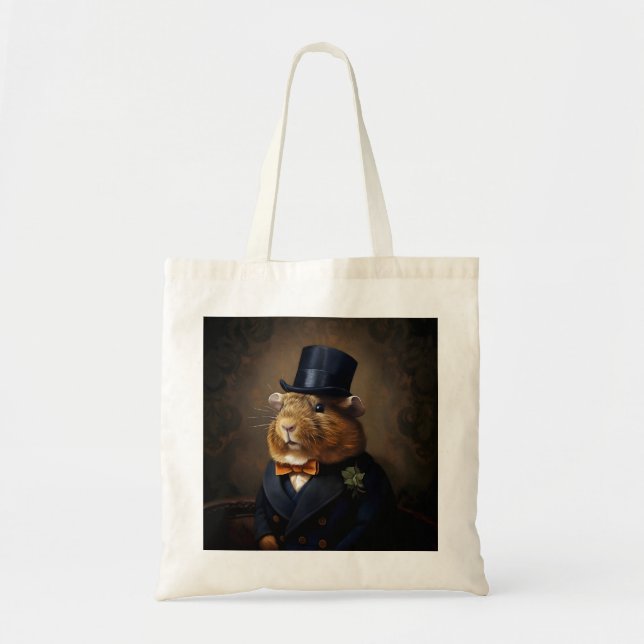 Edwardian Guinea Pig Gentleman Tote Bag (Front)