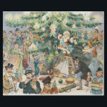 Edwardian Satire Christmas Tree Vintage Art Print Wrapping Paper<br><div class="desc">Puck’s Christmas Tree (1902) is a vibrant political and social satire created by Samuel Ehrhart for the J. Ottman Lithographic Company. This intricate illustration features a towering Christmas tree surrounded by a diverse cast of caricatures representing various social classes and professions of the early 20th century. From playful children to...</div>