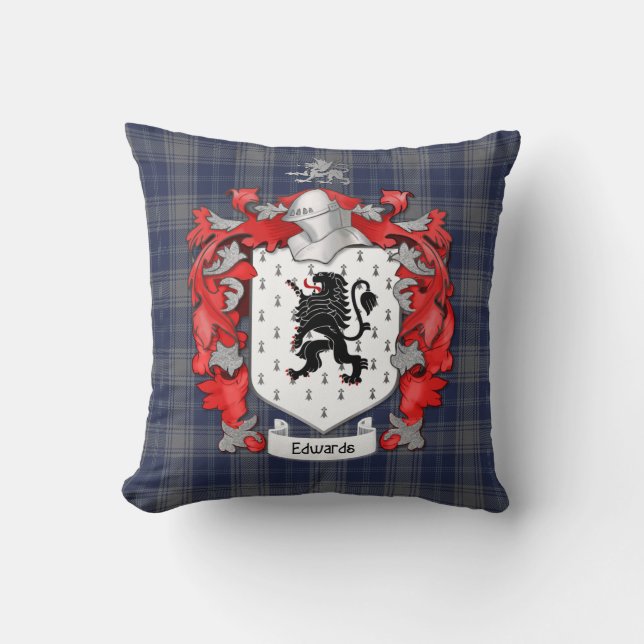 Edwards Family Coat of Arms - Wales Cushion (Front)