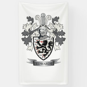 Edwards Family Crest Coat of Arms Banner