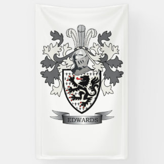 Edwards Family Crest Coat of Arms Banner