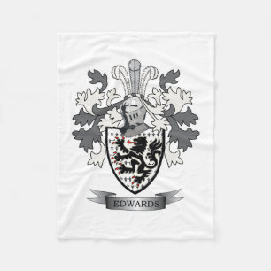 Edwards Family Crest Coat of Arms Fleece Blanket