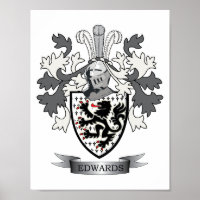 Edwards Family Crest Coat of Arms