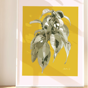 Edwards Gardens' Plant - Cream and Green Poster