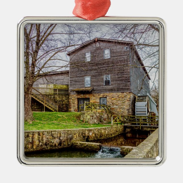 Edwards Mill Metal Ornament (Front)