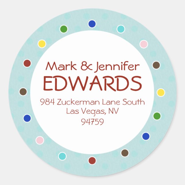 Edwards Return Address Label Stickers (Front)