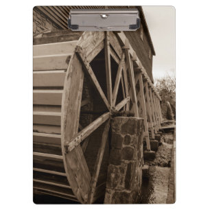 Edwards Water Wheel Sepia Clipboard