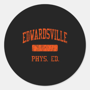 Edwardsville High School Hs Edwardsville Classic Round Sticker