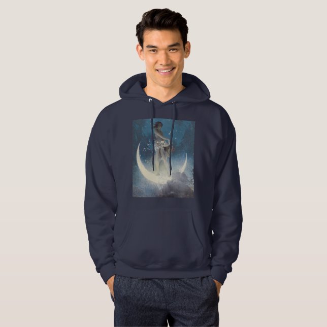 Edwin Blashfield Stars Scattering Art Nouveau Hoodie (Front Full)