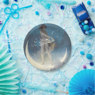 Edwin Blashfield Stars Scattering Art Nouveau Paper Plate