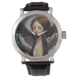 Edwin gothic black crow grunge watch