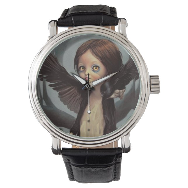 Edwin gothic black crow grunge watch (Front)