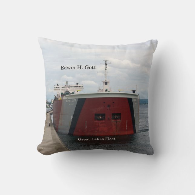 Edwin H. Gott bow square pillow (Front)