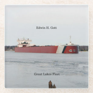 Edwin H. Gott glass coaster