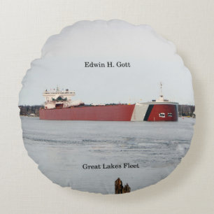 Edwin H. Gott round pillow