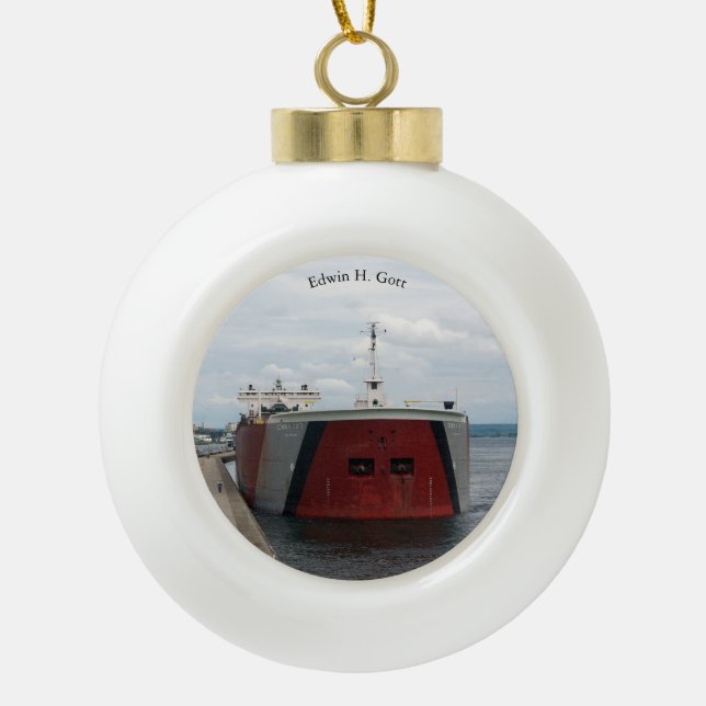 Edwin H. Gott Soo ball or snowflake ornament (Front)