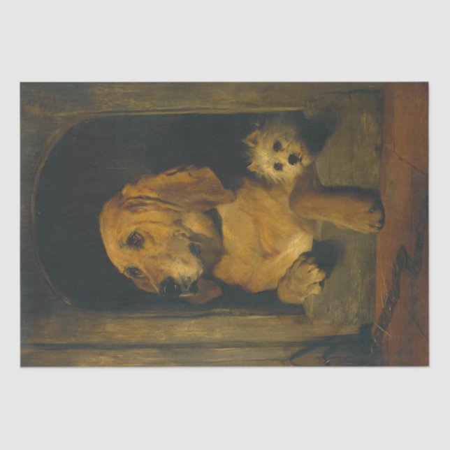 Edwin Henry Landseer | Dignity and Impud Decoupage Tissue Paper (Front)