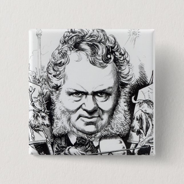 Edwin Landseer 15 Cm Square Badge (Front)