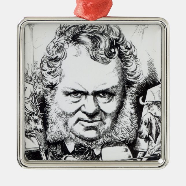 Edwin Landseer Metal Tree Decoration (Front)
