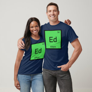 Edwin Name Chemistry Element Periodic Table T-Shirt