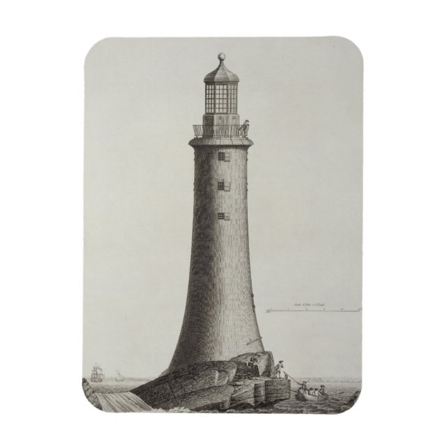 Edystone Lighthouse engraved by Edward Rooker (c.1 Magnet (Vertical)