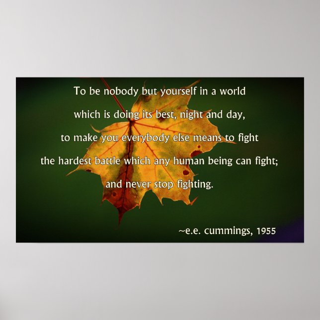 EE Cummings Poster (Front)