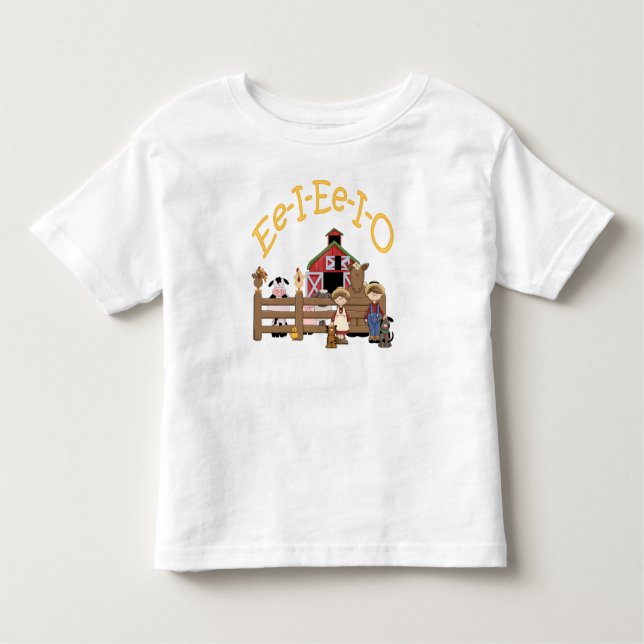 Ee I Ee I O on the Farm Toddler T-Shirt (Front)