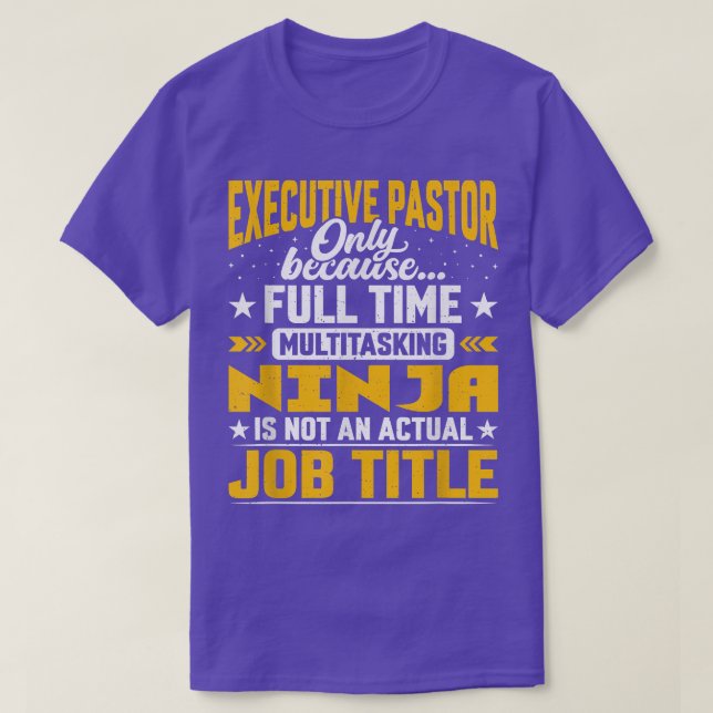 Eecutive Pastor Job Title Funny Eecutive Priest Cl T-Shirt (Design Front)