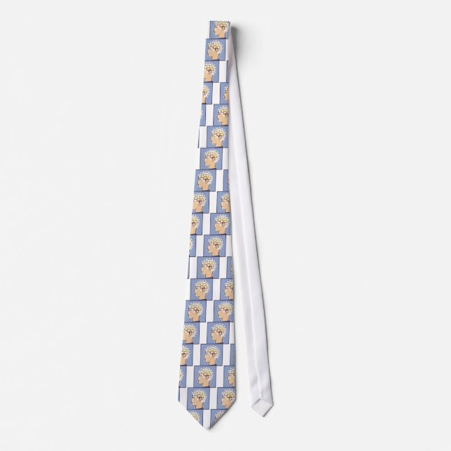 EEG brainwave reading Vector Tie (Front)