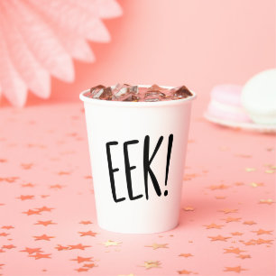 EEK! Funny Kids Halloween Party Spooky Drink Paper Cups