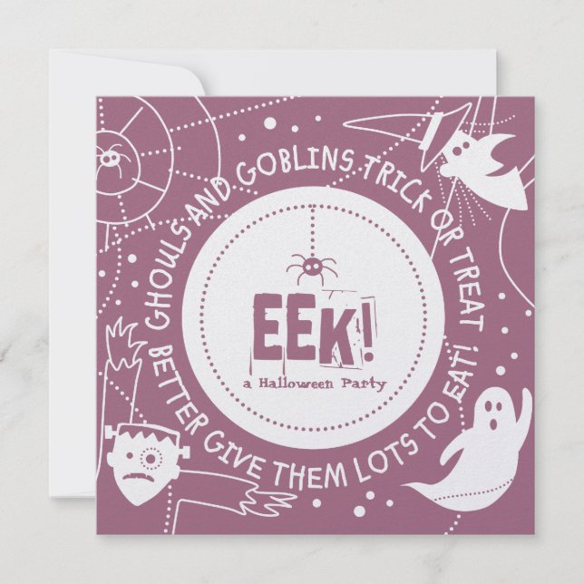 Eek Halloween Invitations (Front)