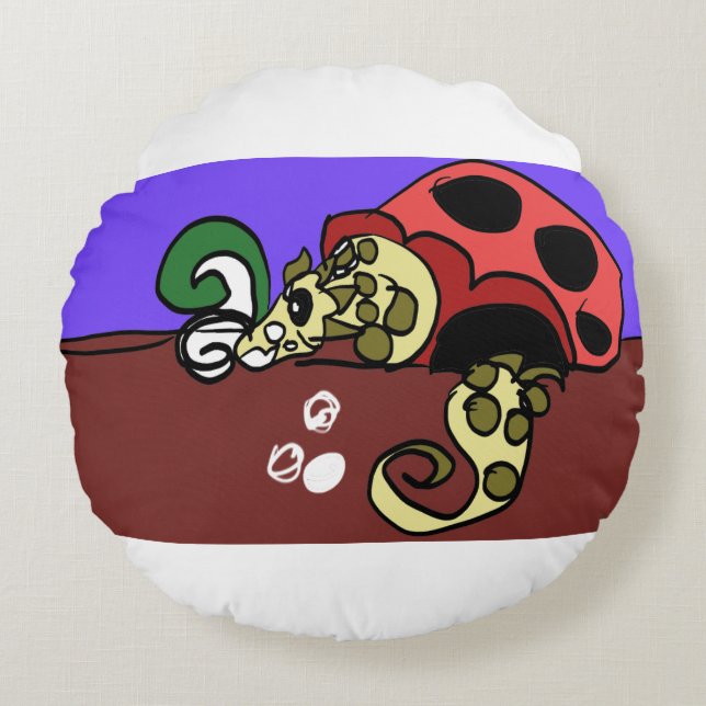 Eel art round cushion (Front)