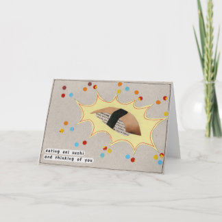 Eel Sushi Greeting Card