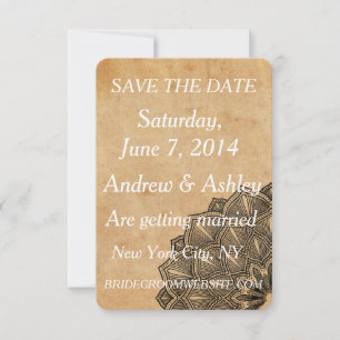 Eelgant and Rustic Vintage Look Save The Date Invitation