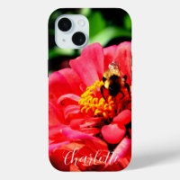 Eelgant red floral photo bumblebee