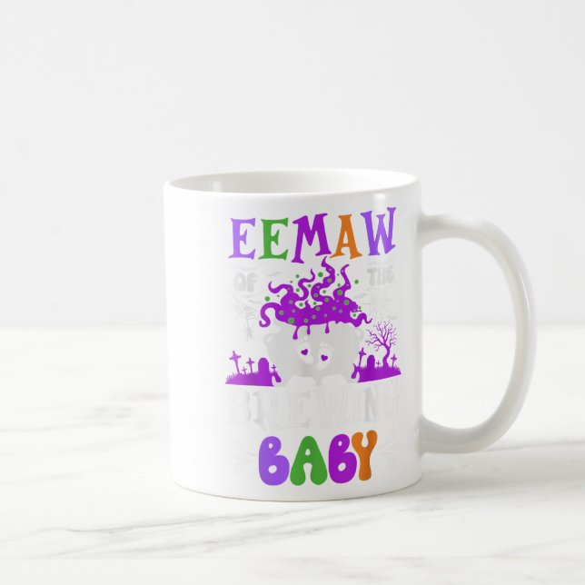 Eemaw Of The Brewing Baby Grandma To Be Halloween  Coffee Mug (Right)