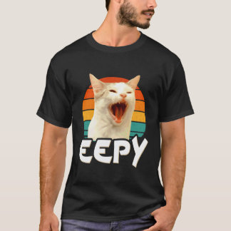 Eepy Cat Retro Meme Sunset Aesthetic T-Shirt