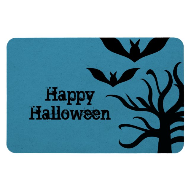 Eerie Bats Halloween Flexi Magnet, Blue Magnet (Horizontal)